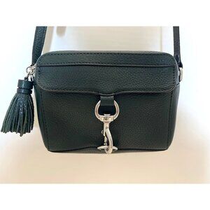 Rebecca Minkoff Forrest Green Small Crossbody Handbag Silver Tone Hardware New